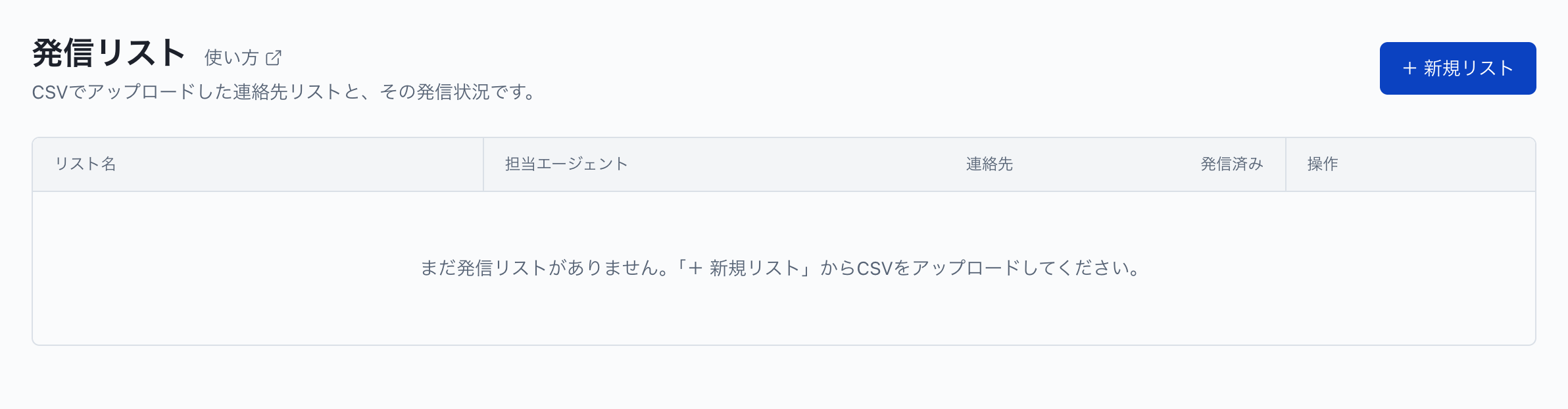 発信リスト
